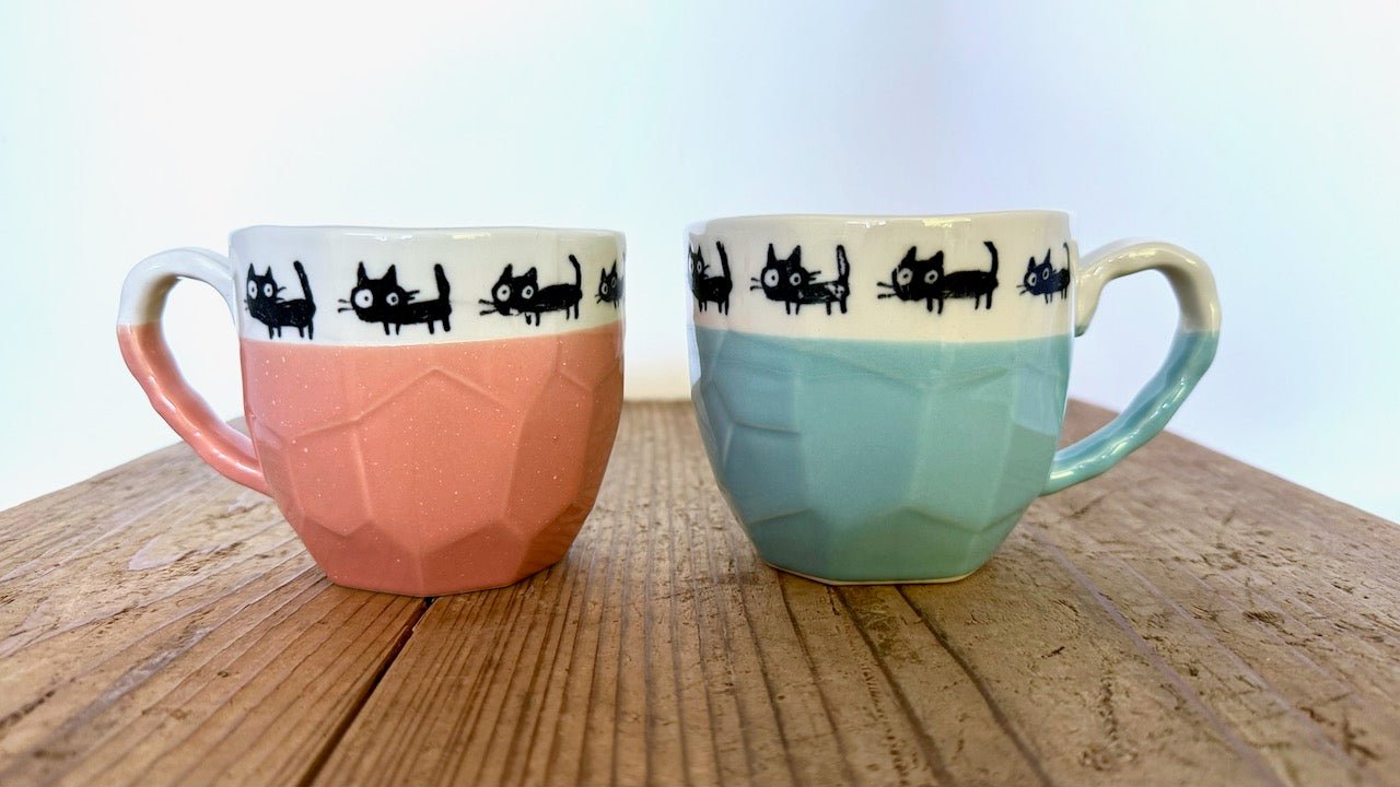 BLUE CHICKPEA (THE CAT) - MINOYAKI TEACUPS | 290ML - O - FIVE RARE TEA BAR