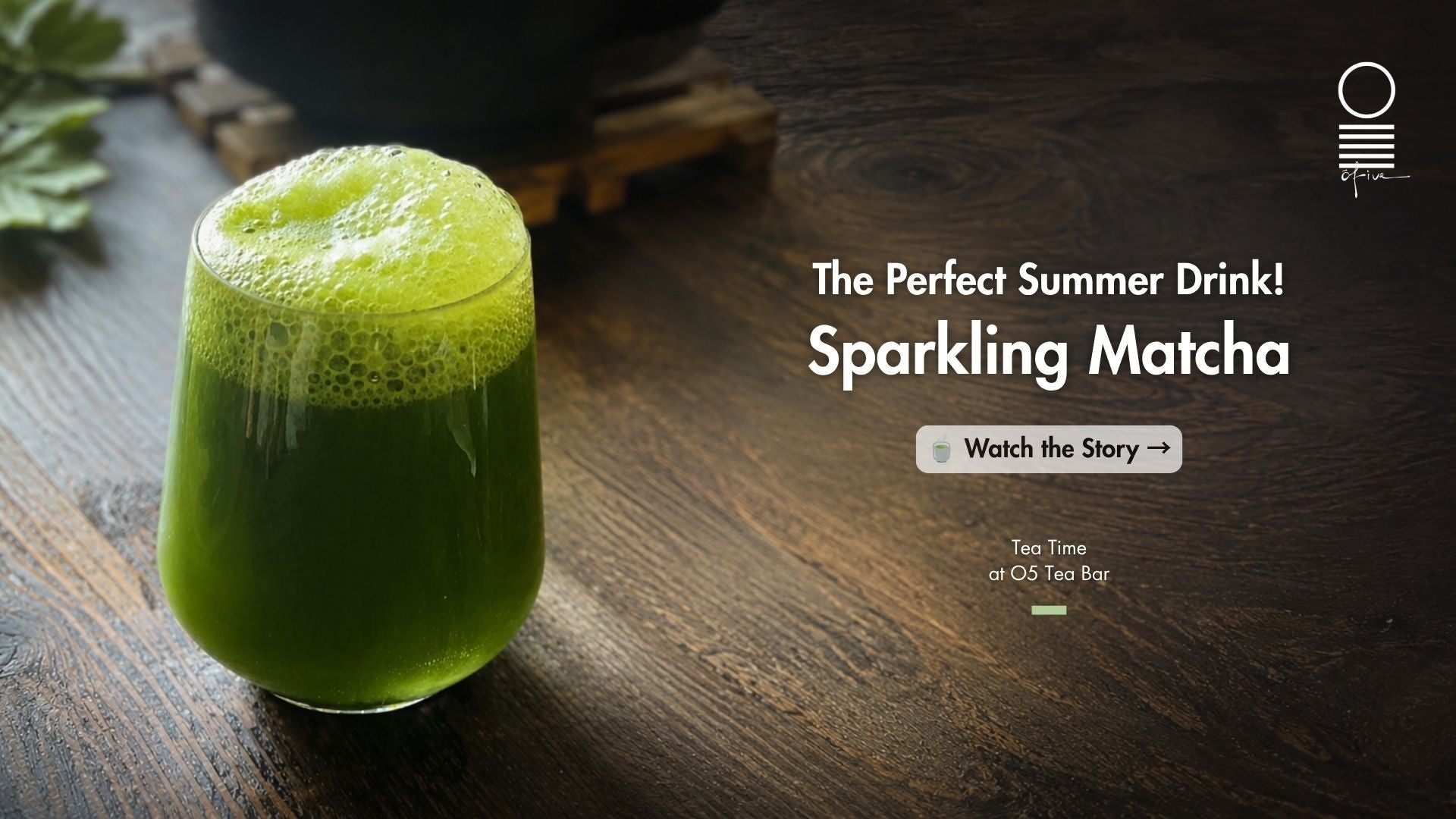 Sparkling Matcha🍃 at O5 Tea Bar in Vancouver Kitsilano - O5 RARE TEA BAR