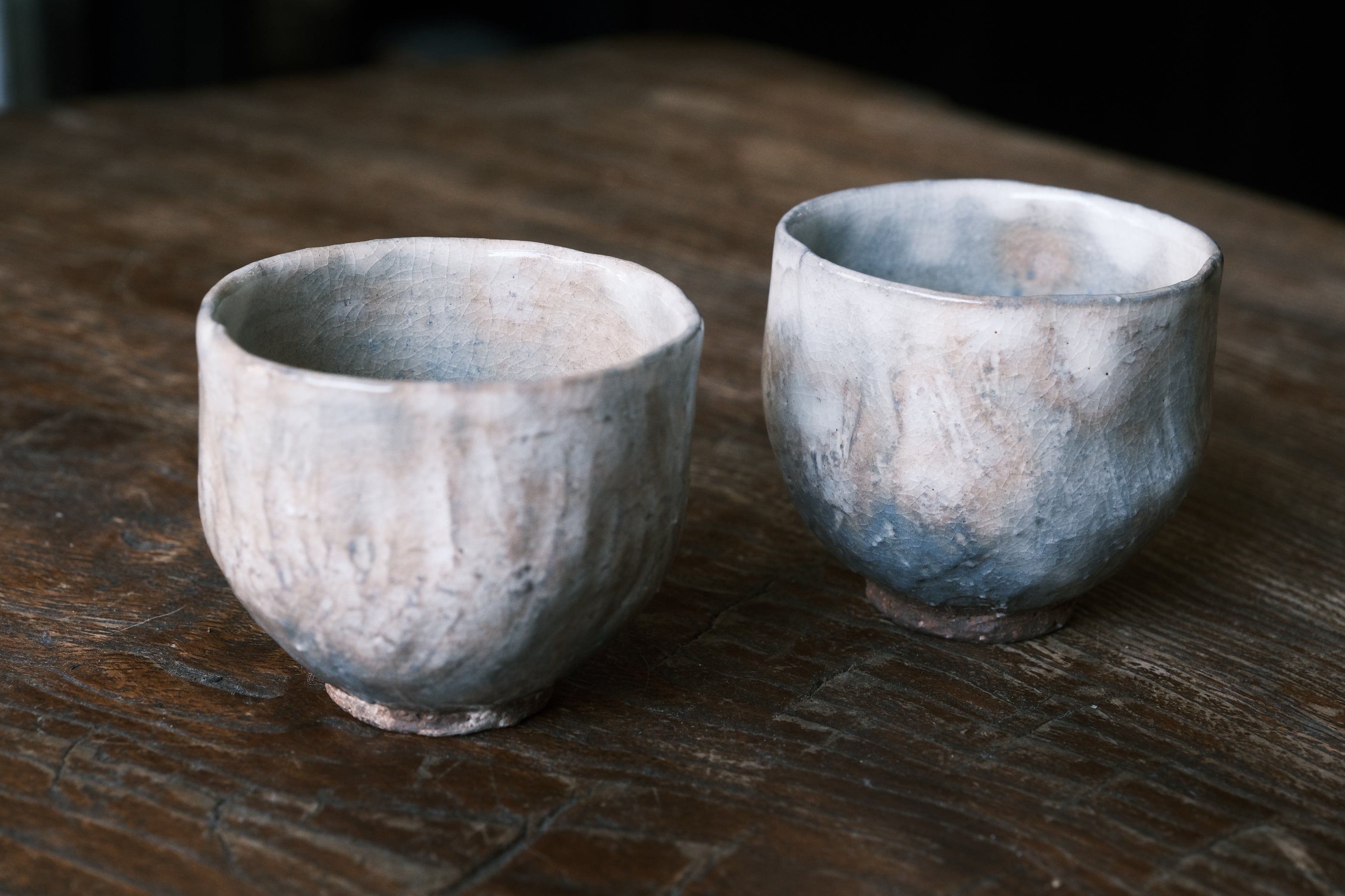Japanese Hagi-yaki texture Cups | Hagi Glaze (萩焼)