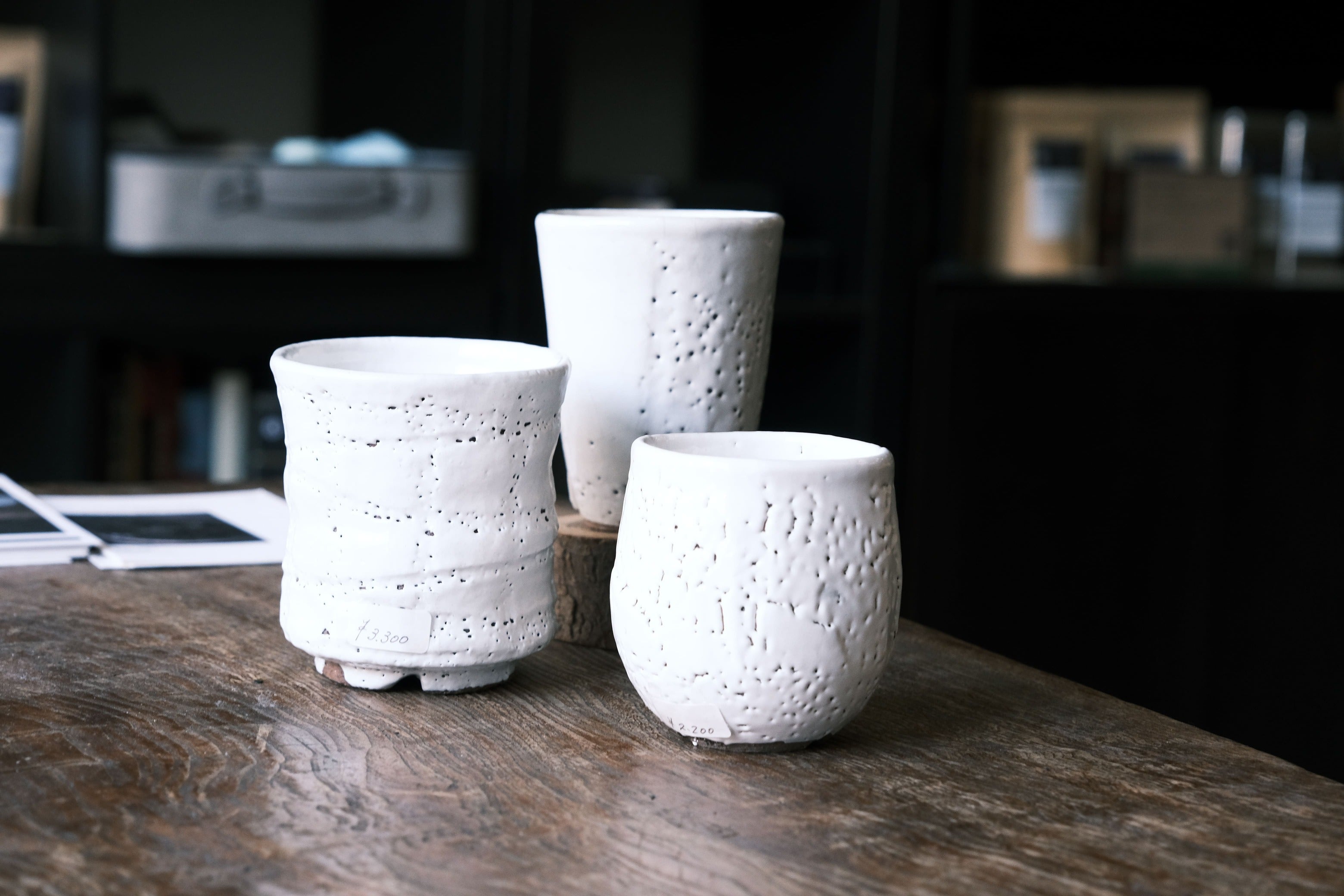 Japanese Hagi-yaki texture White Tea Cup | Hagi Glaze (萩焼)