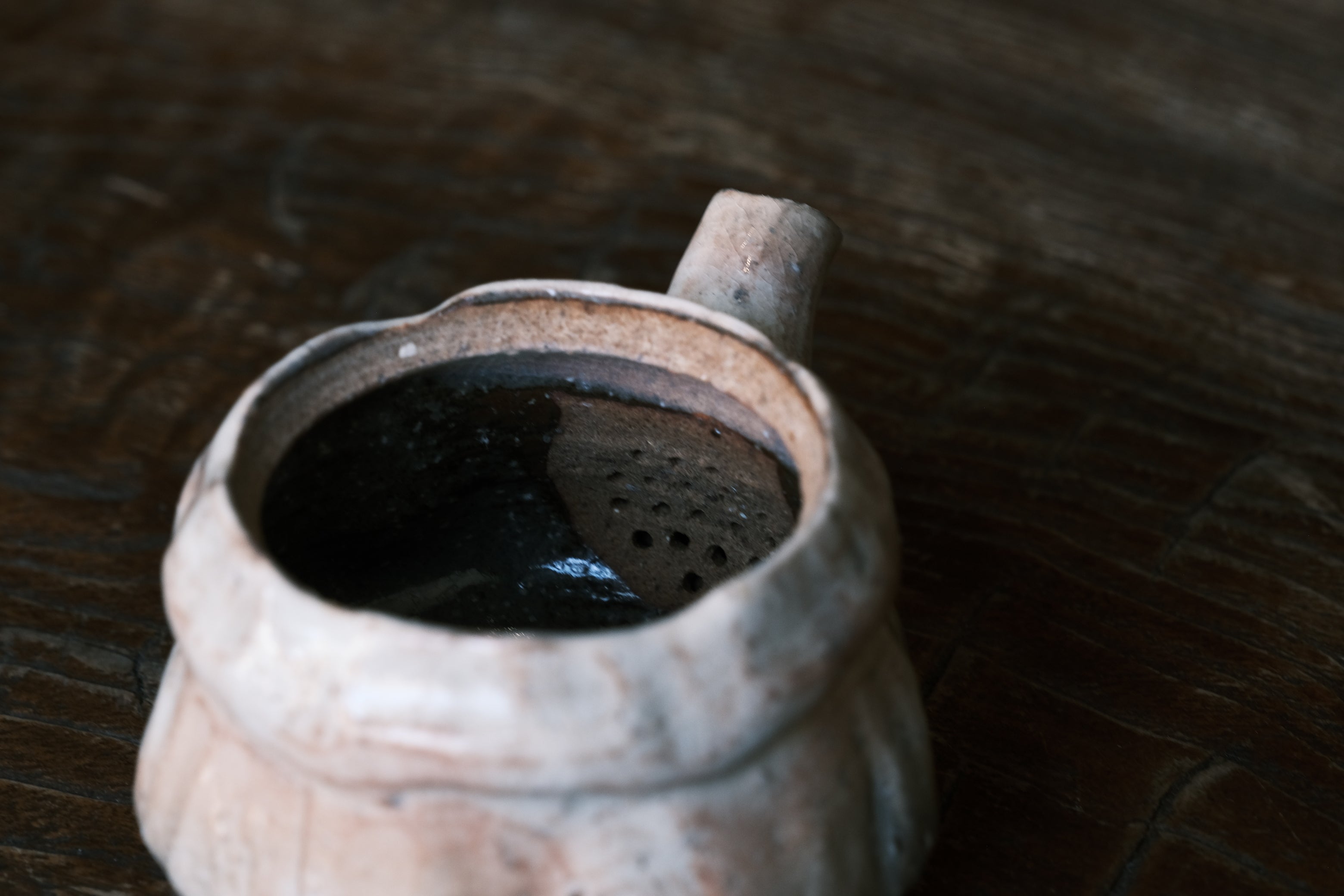 Japanese Hagi-yaki Houhin No Handle Tea pot | Hagi Glaze (萩焼)