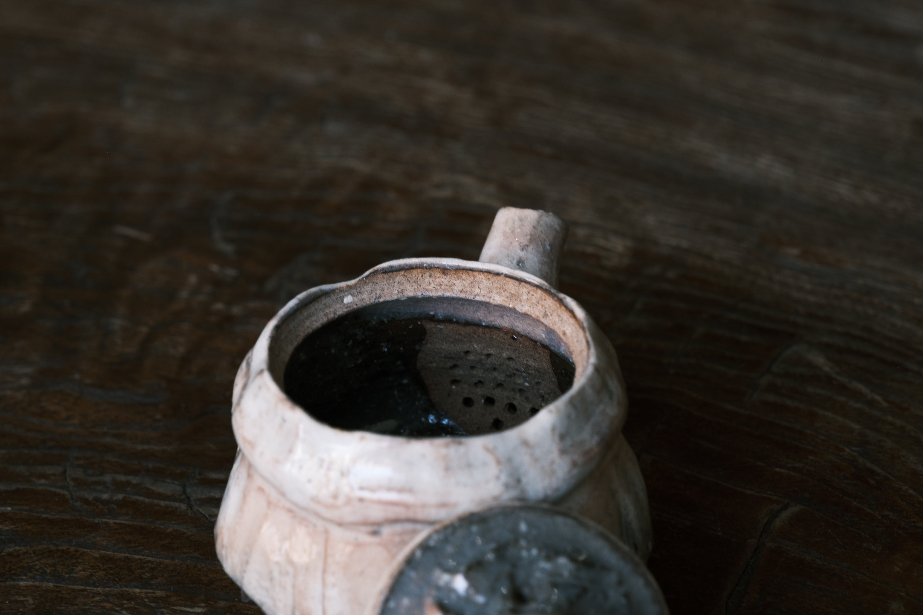 Japanese Hagi-yaki Houhin No Handle Tea pot | Hagi Glaze (萩焼)