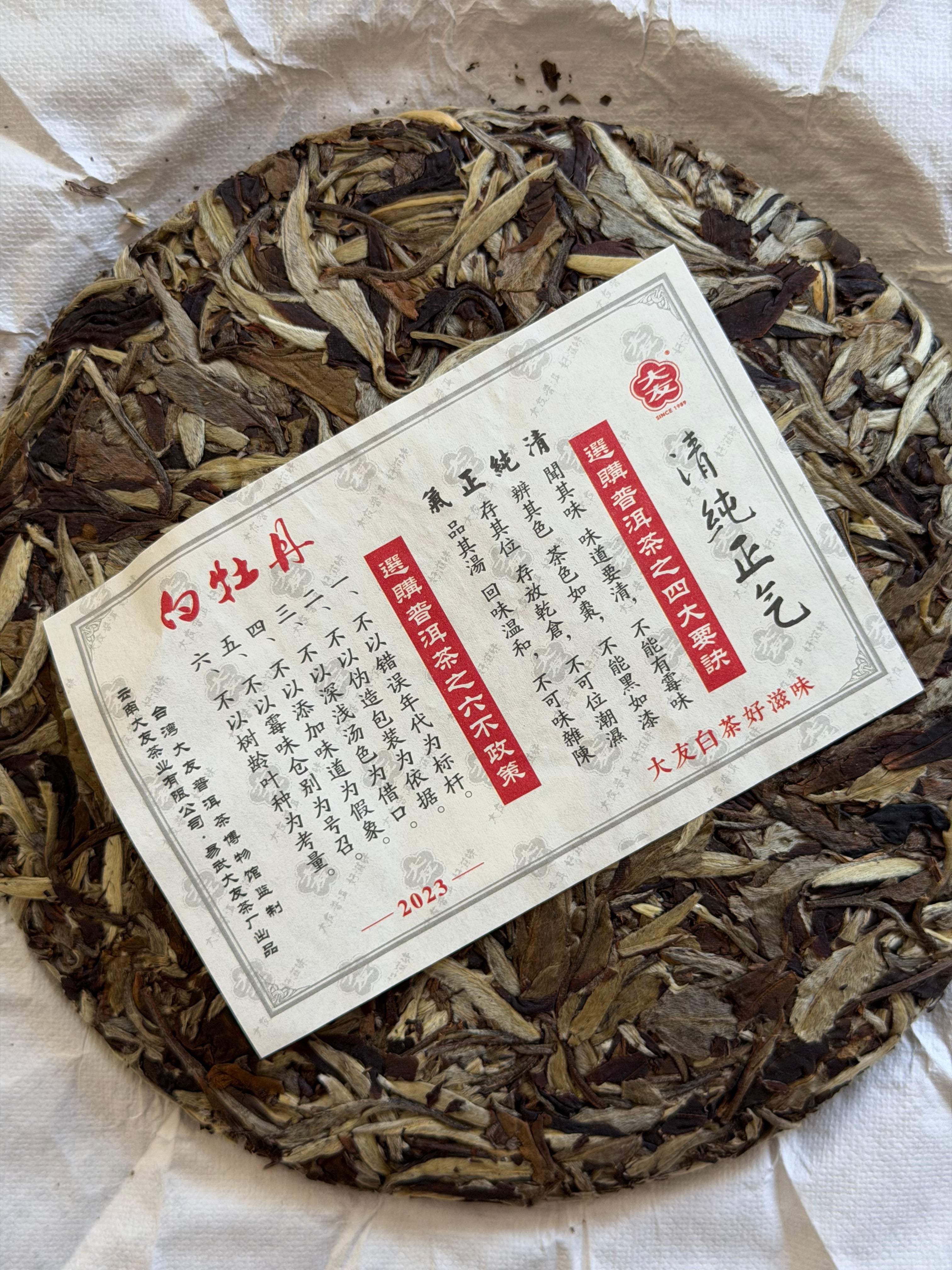 DA YOU, YUNNAN WHITE PEONY | 2023 Ancient Tree White Tea
