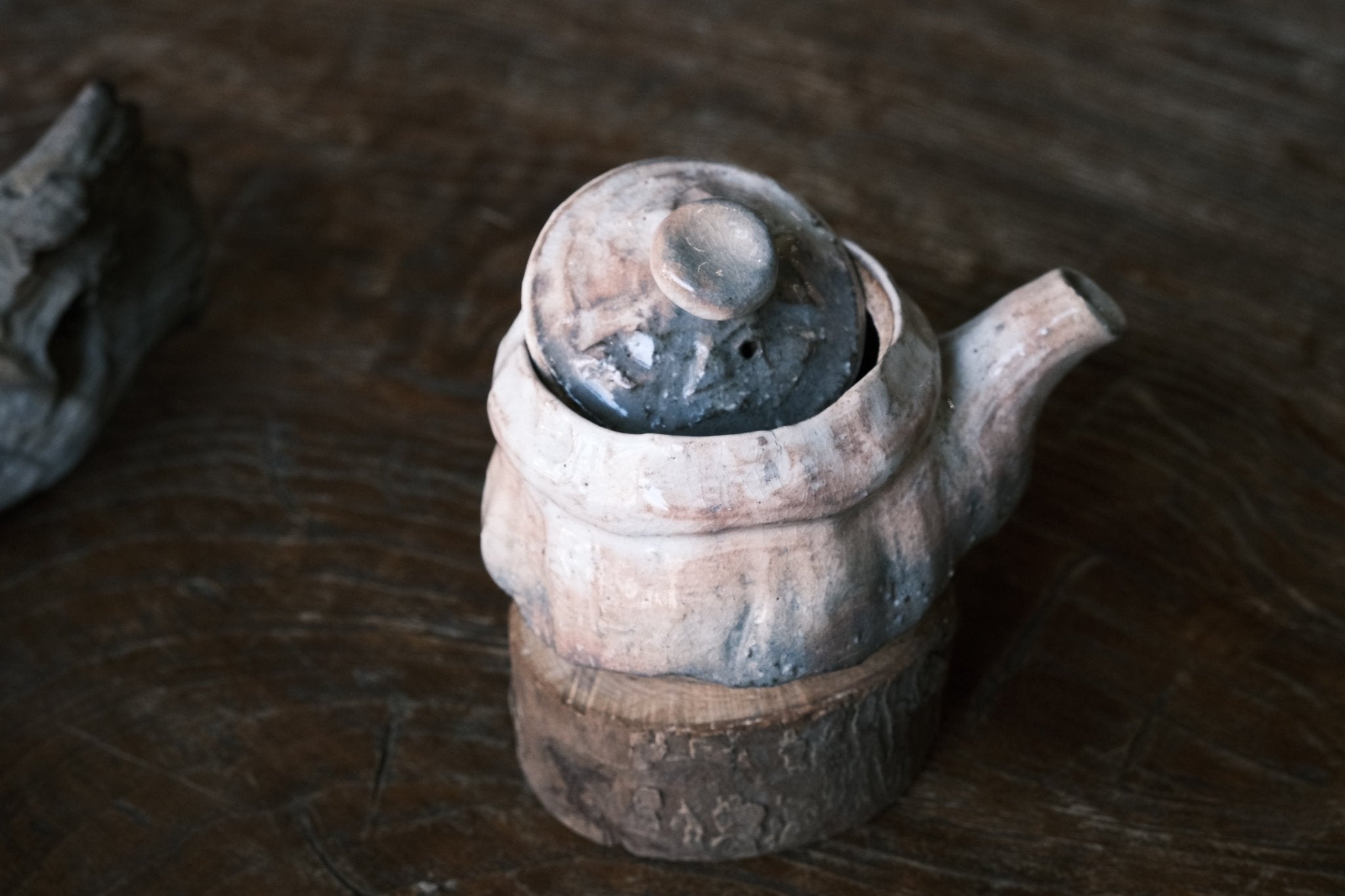 Japanese Hagi-yaki Houhin No Handle Tea pot | Hagi Glaze (萩焼) - O5 RARE TEA BAR