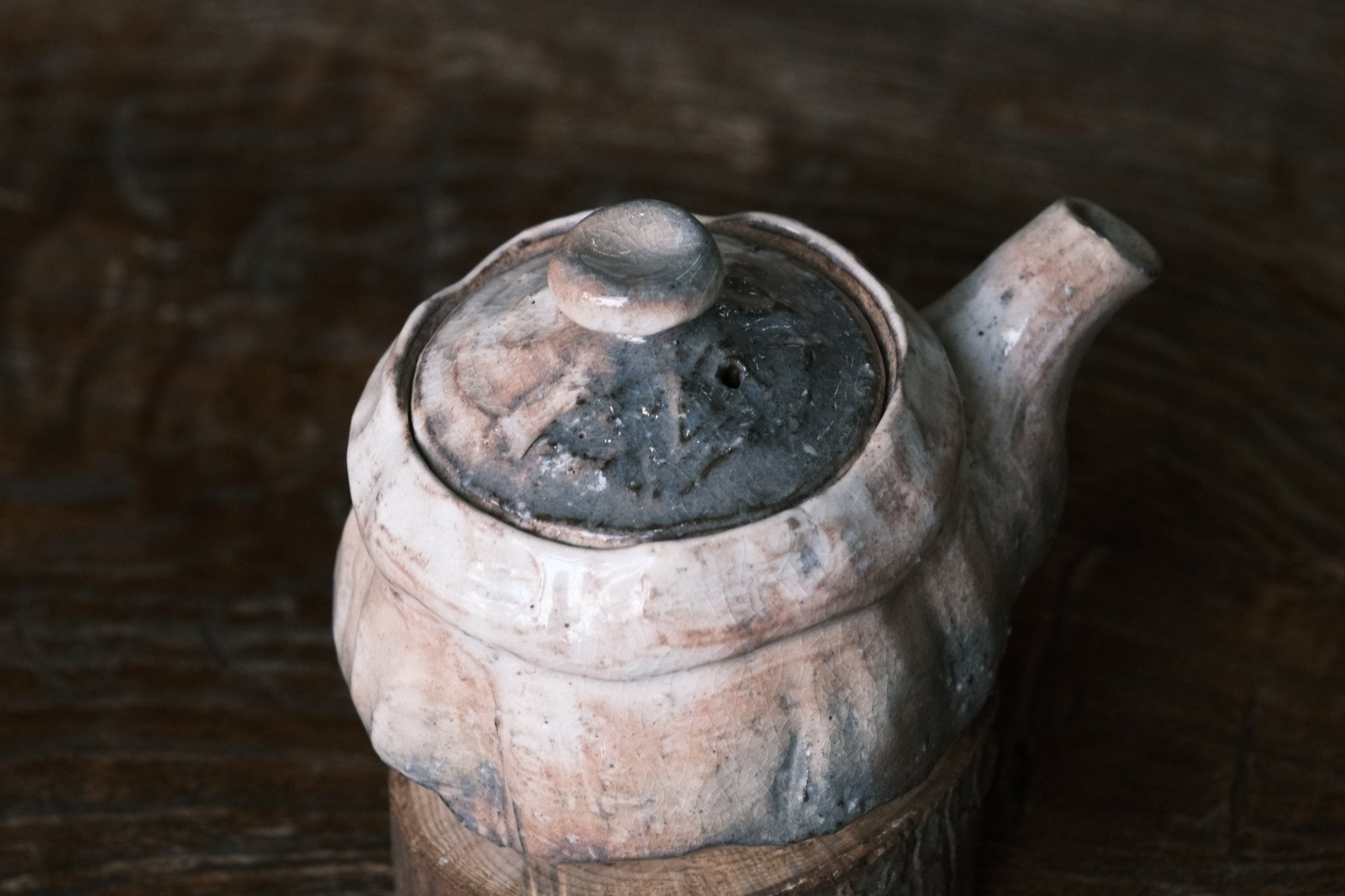 Japanese Hagi-yaki Houhin No Handle Tea pot | Hagi Glaze (萩焼) - O5 RARE TEA BAR