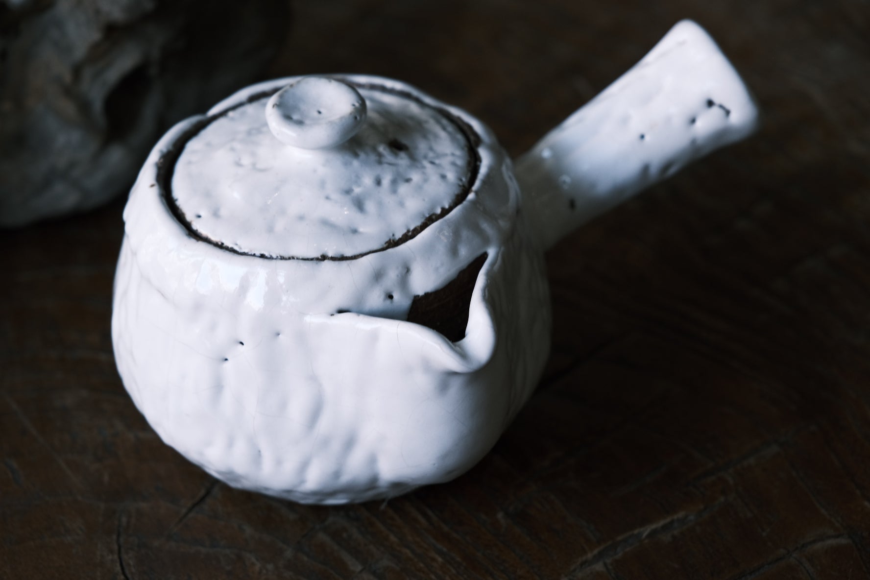 Japanese Hagi-yaki Tea Pot | White Hagi Glaze (萩燒) - O5 RARE TEA BAR
