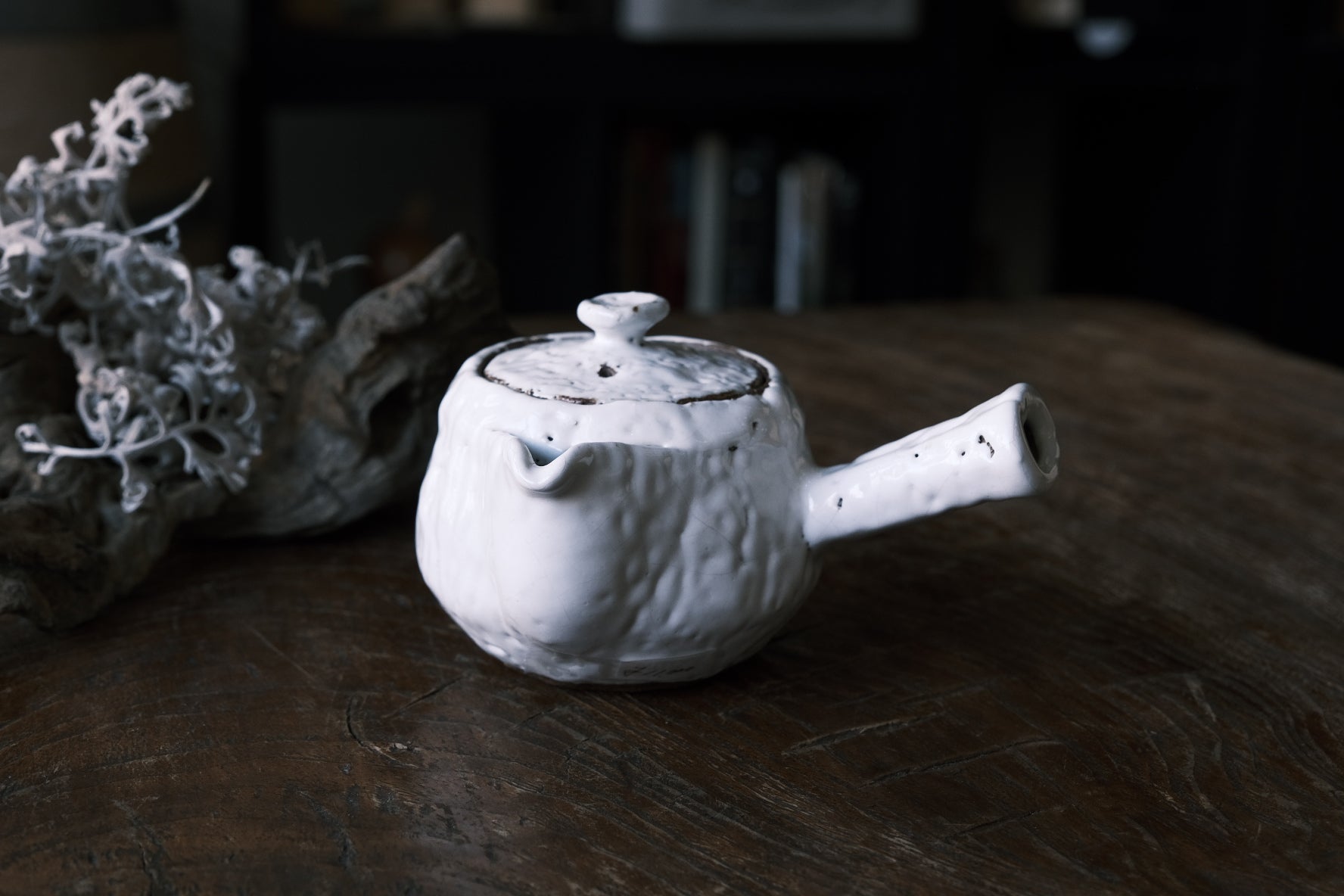 Japanese Hagi-yaki Tea Pot | White Hagi Glaze (萩燒) - O5 RARE TEA BAR
