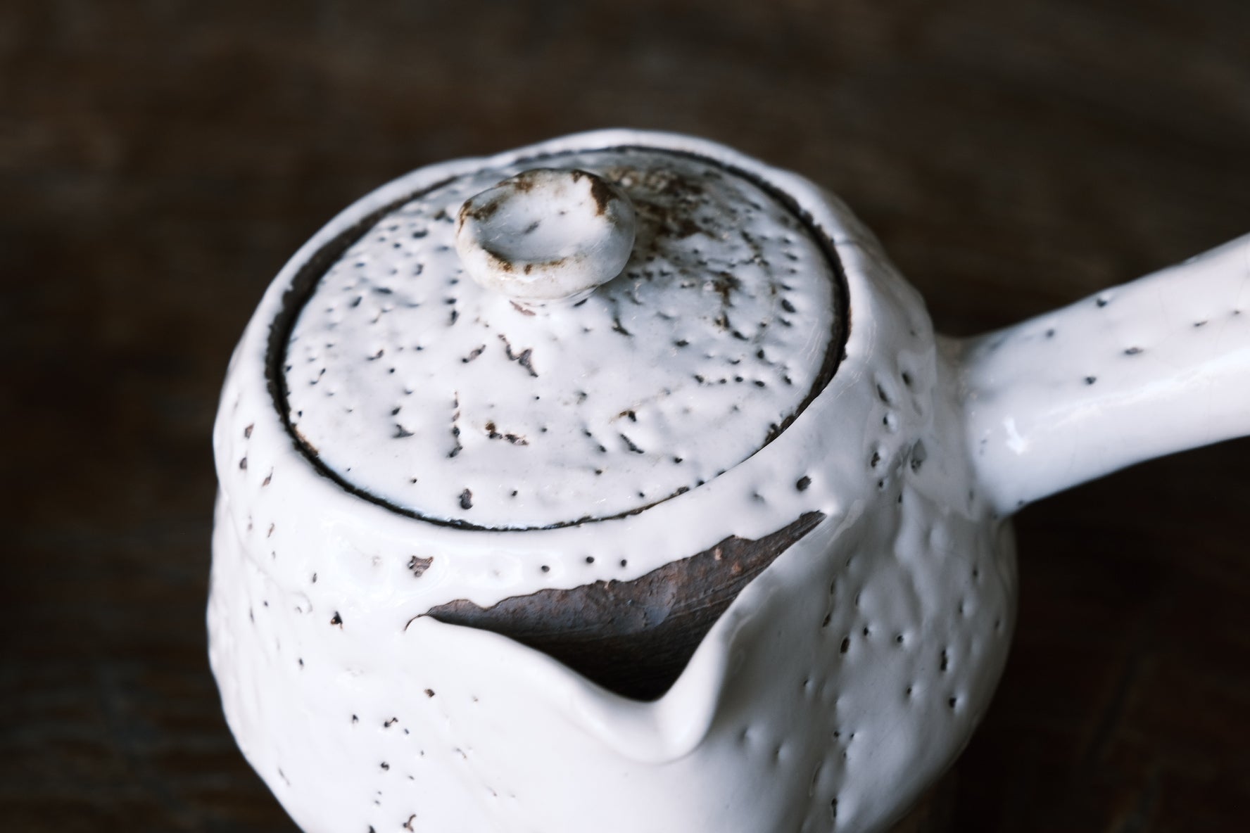 Japanese Hagi-yaki Tea Pot | White Hagi Glaze (萩燒) - O5 RARE TEA BAR