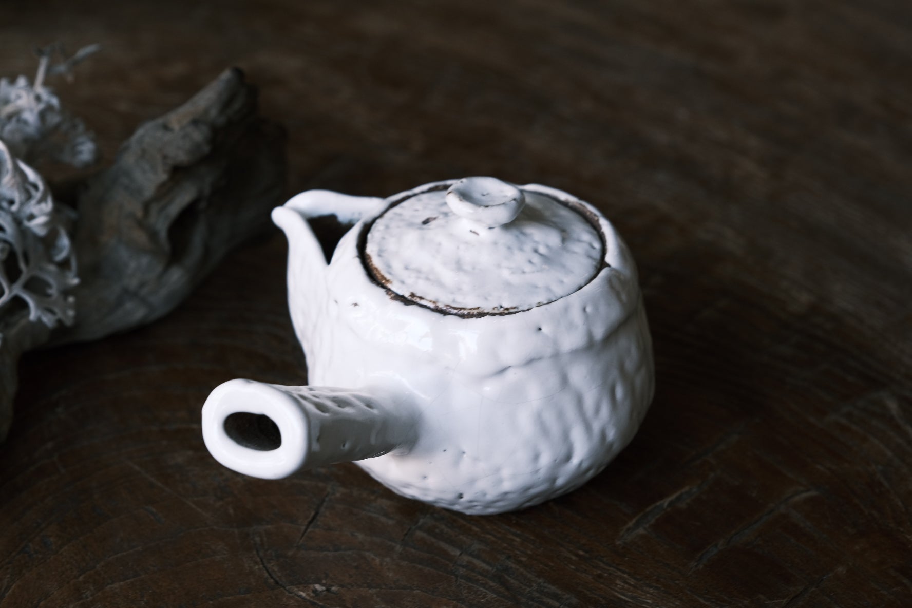Japanese Hagi-yaki Tea Pot | White Hagi Glaze (萩燒) - O5 RARE TEA BAR