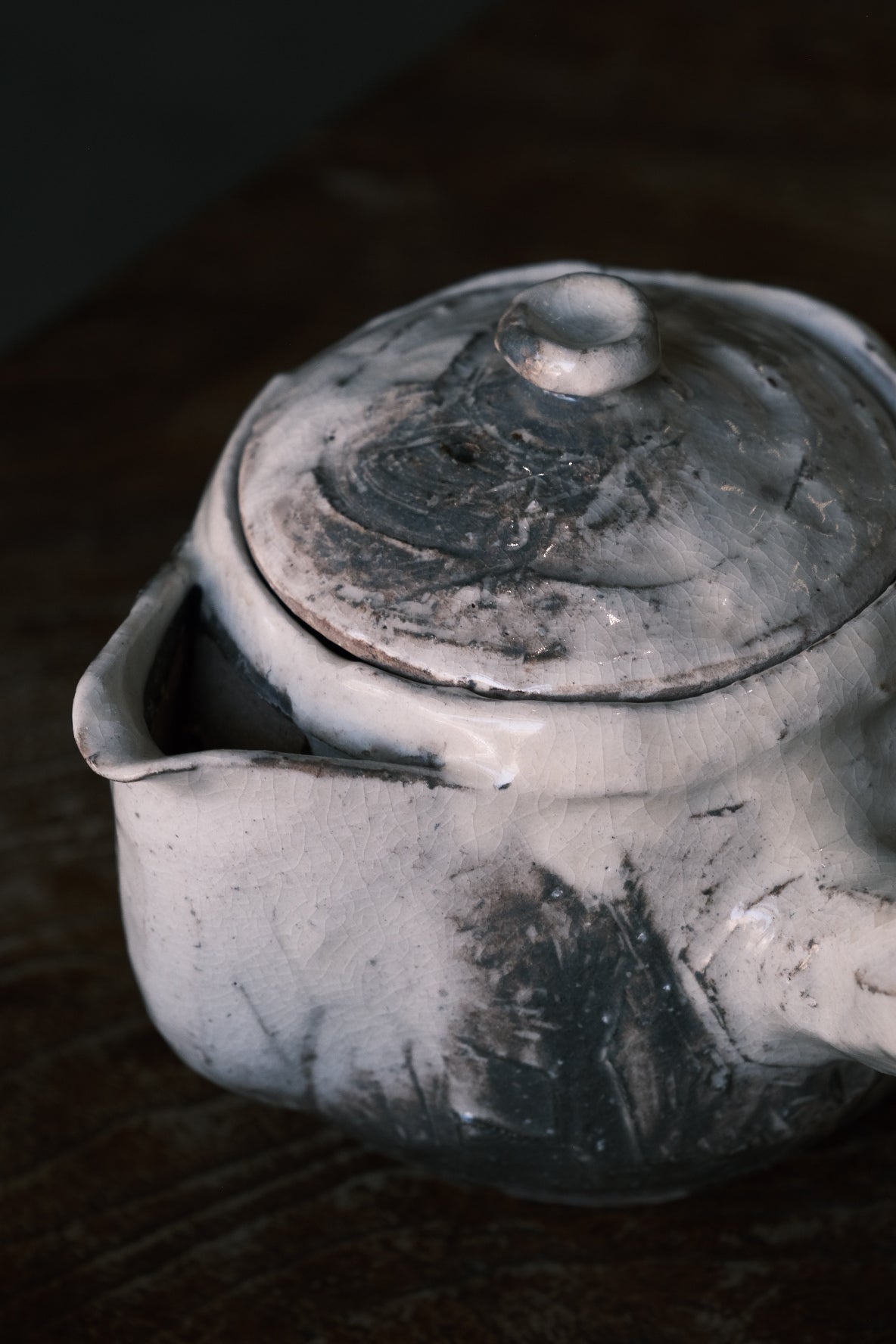 Japanese Hagi-yaki Tea Pot | White Hagi Glaze (萩燒) - O5 RARE TEA BAR