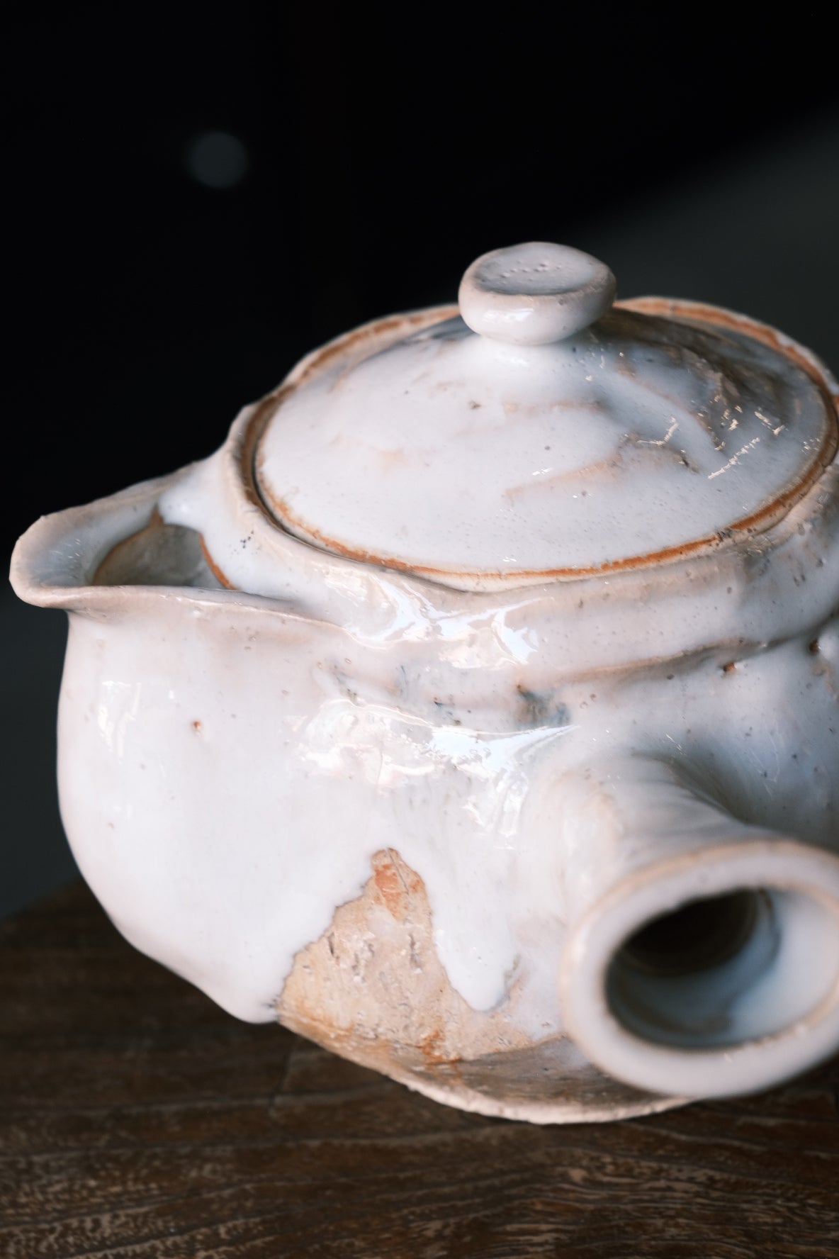 Japanese Hagi-yaki Tea Pot | White Hagi Glaze (萩燒) - O5 RARE TEA BAR
