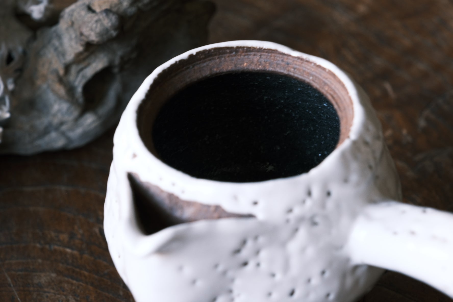 Japanese Hagi-yaki Tea Pot | White Hagi Glaze (萩燒) - O5 RARE TEA BAR