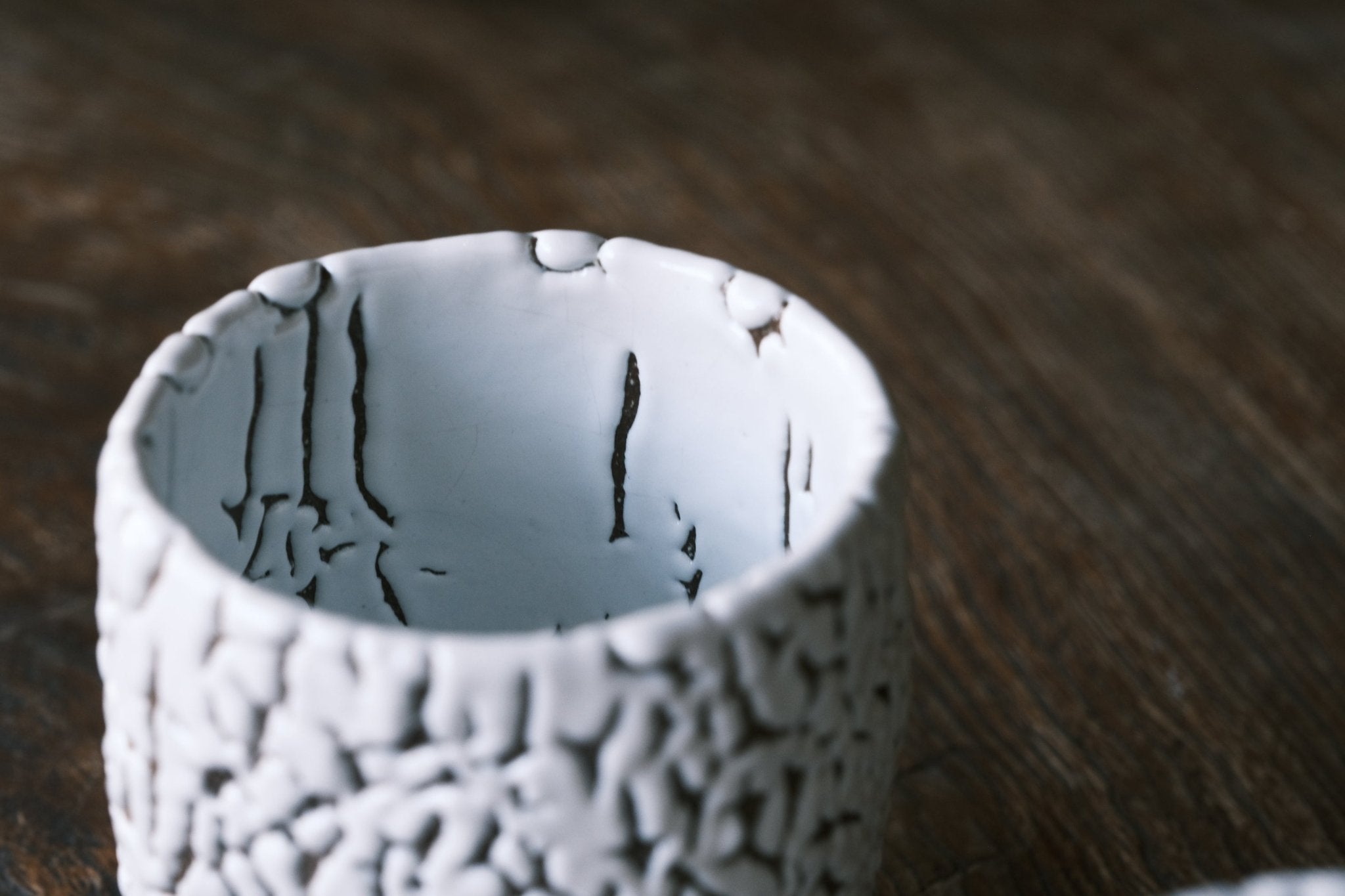 Japanese Hagi-yaki texture White Tea Cup | Hagi Glaze (萩焼) - O5 RARE TEA BAR