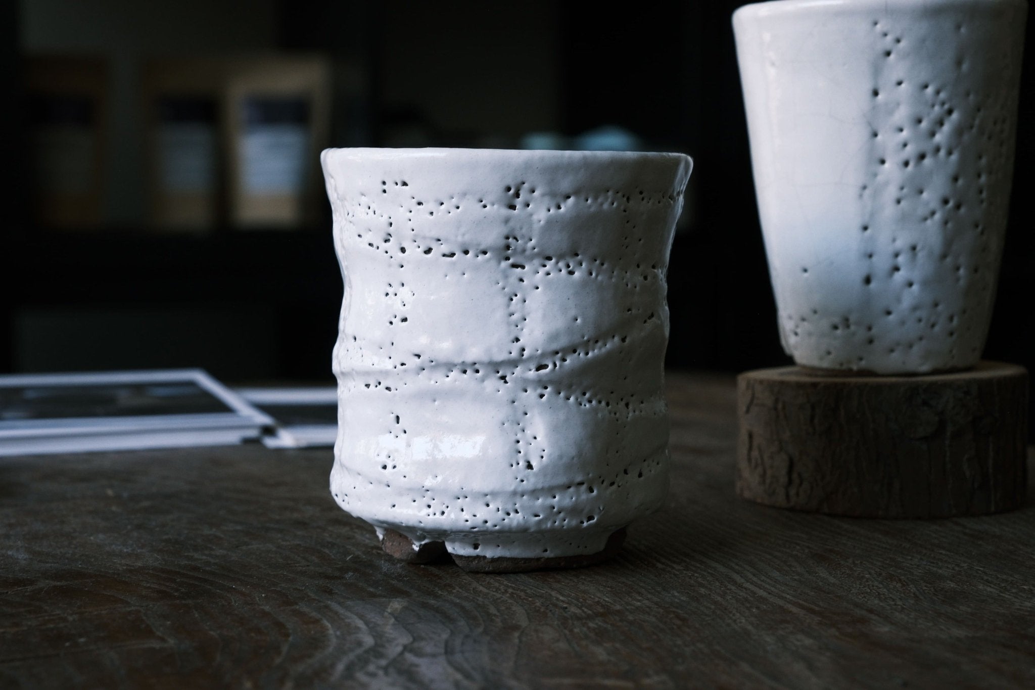 Japanese Hagi-yaki texture White Tea Cup | Hagi Glaze (萩焼) - O5 RARE TEA BAR