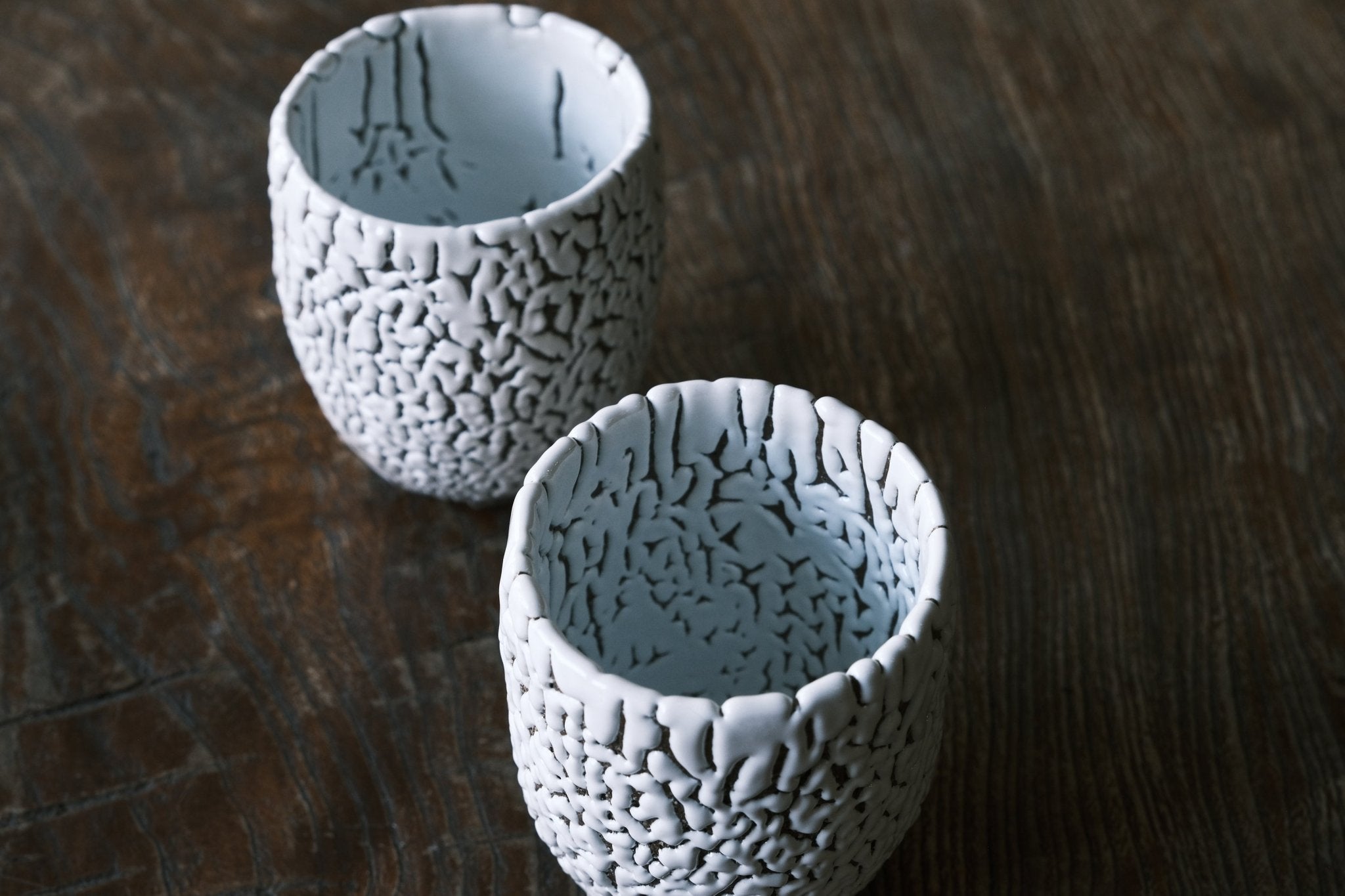 Japanese Hagi-yaki texture White Tea Cup | Hagi Glaze (萩焼) - O5 RARE TEA BAR