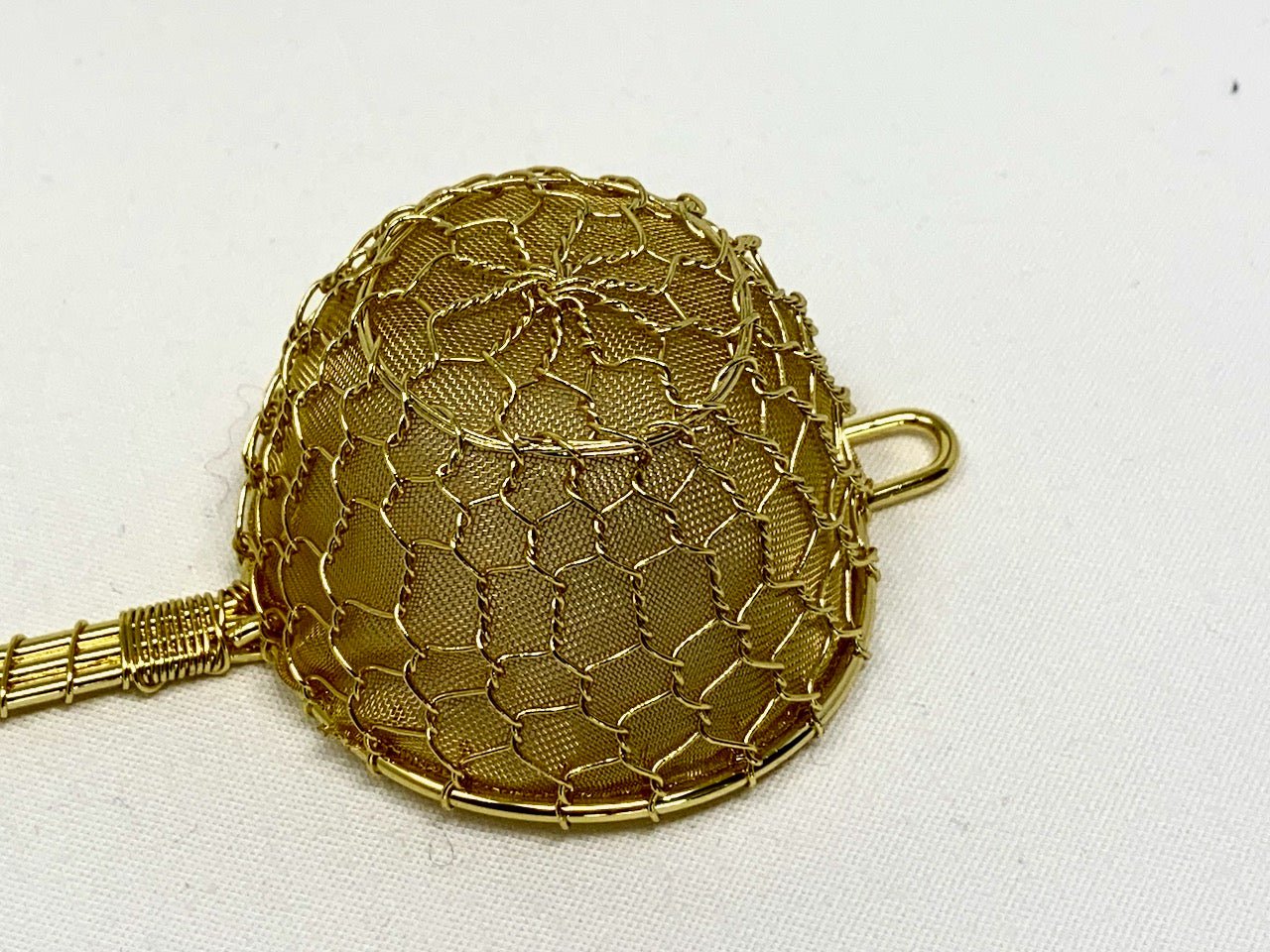 HANDCRAFTED TEA STRAINER, BRASS - O-FIVE RARE TEA BAR