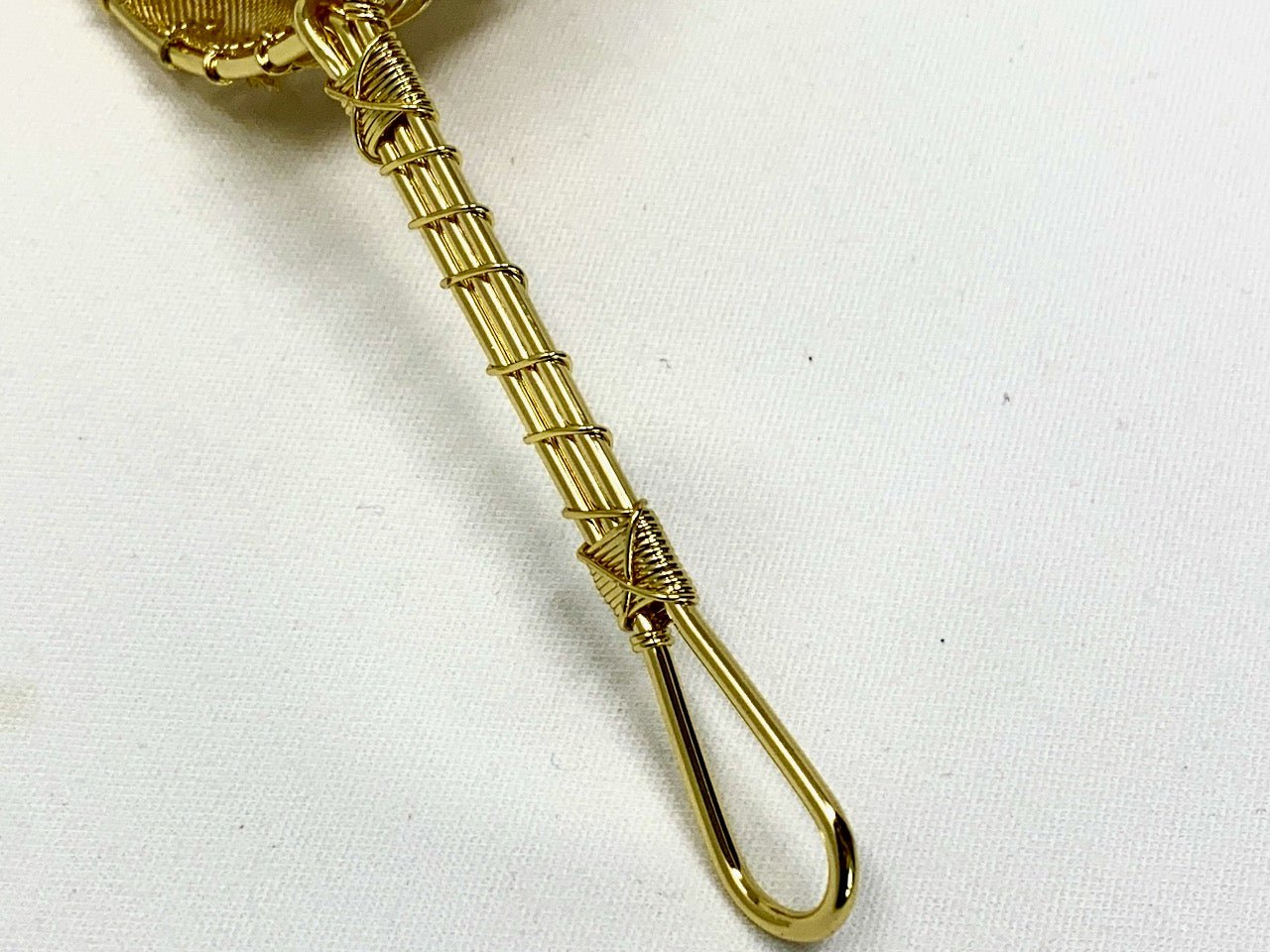 HANDCRAFTED TEA STRAINER, BRASS - O-FIVE RARE TEA BAR