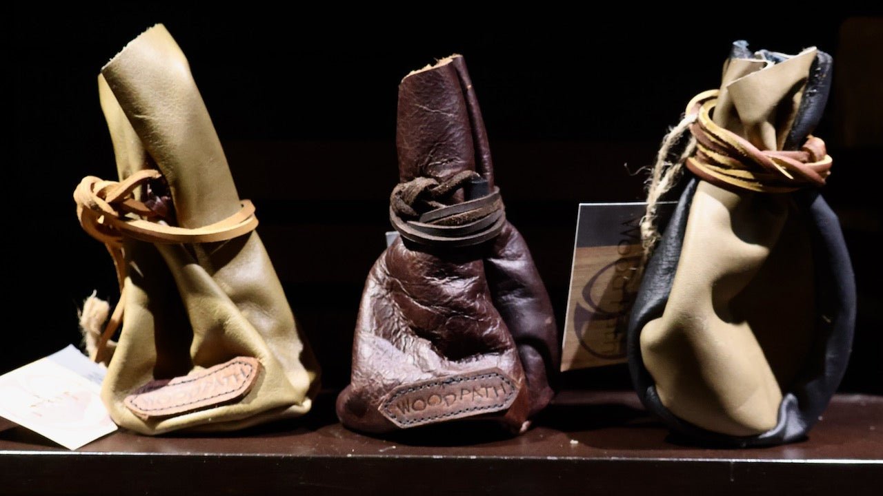 HERB COLLECTION BAGS, leather by Woodpath Craftship - O-FIVE RARE TEA BAR