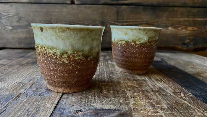 Meoto Yunomi - MINOYAKI TEACUP SET| 230ML X 2 CUPS - O-FIVE RARE TEA BAR
