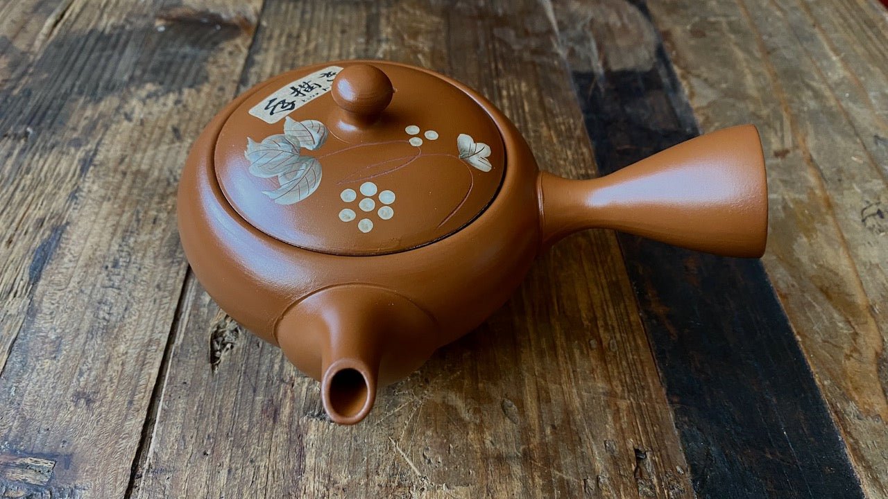 NEW! Tokoname Kyusu - LEAVES & BLOSSOMS | 280ml - O-FIVE RARE TEA BAR